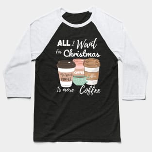 Christmas Coffee Baseball T-Shirt